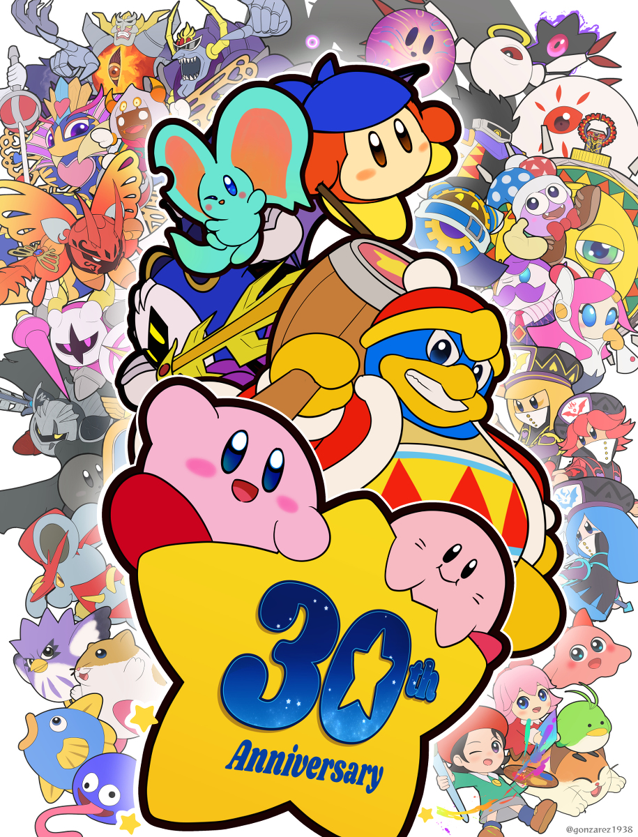 This is a pixiv picture whose title is 星のカービィ30周年.