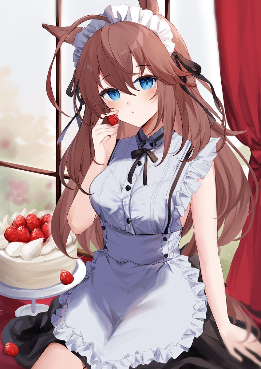 This is a pixiv picture whose title is メイドブルボン.