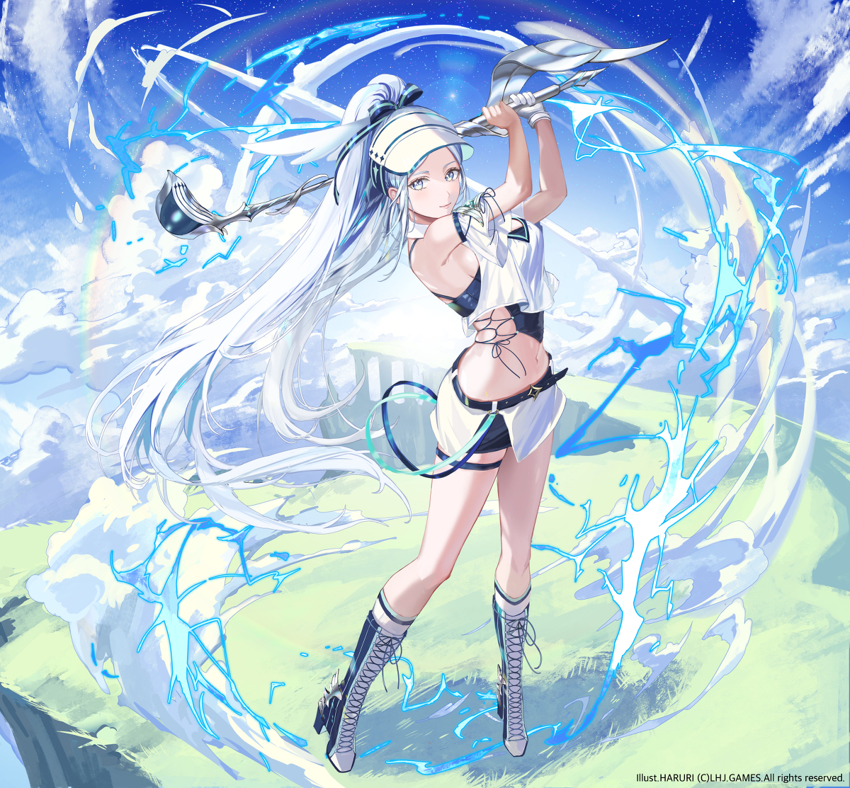 This is a pixiv picture whose title is 『ラファームの少女』 神王・ゼウス.