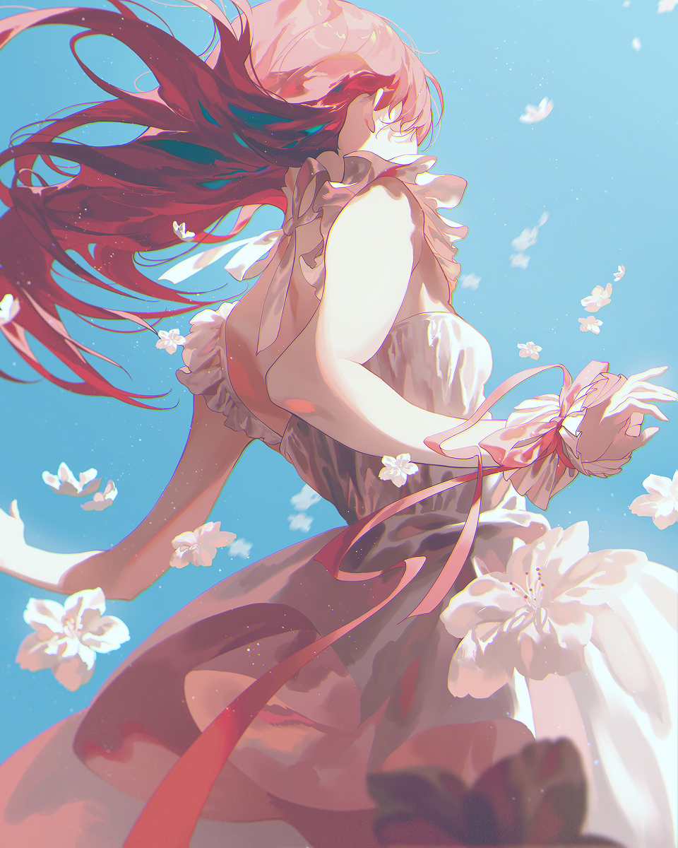 This is a pixiv picture whose title is 桜風.