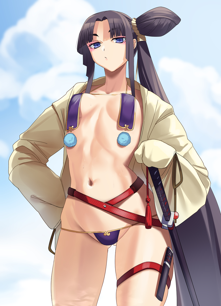 This is a pixiv picture whose title is 牛若丸.