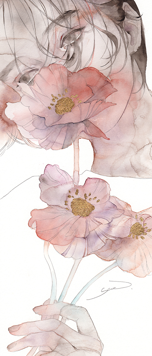 This is a pixiv picture whose title is 遅霜（おそじも）.