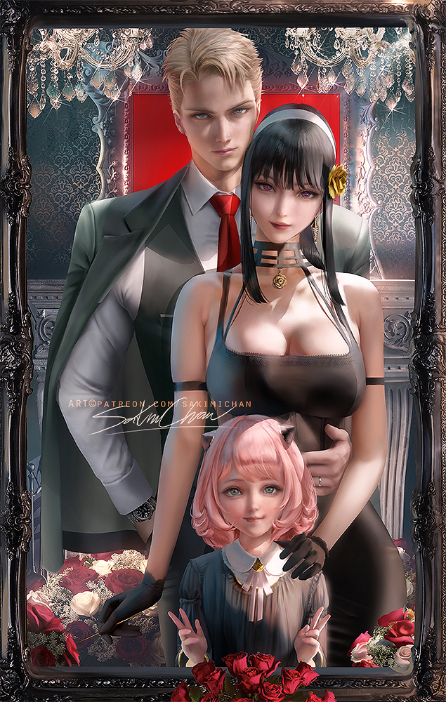 This is a pixiv picture whose title is Spy X Family 间谍×过家家.