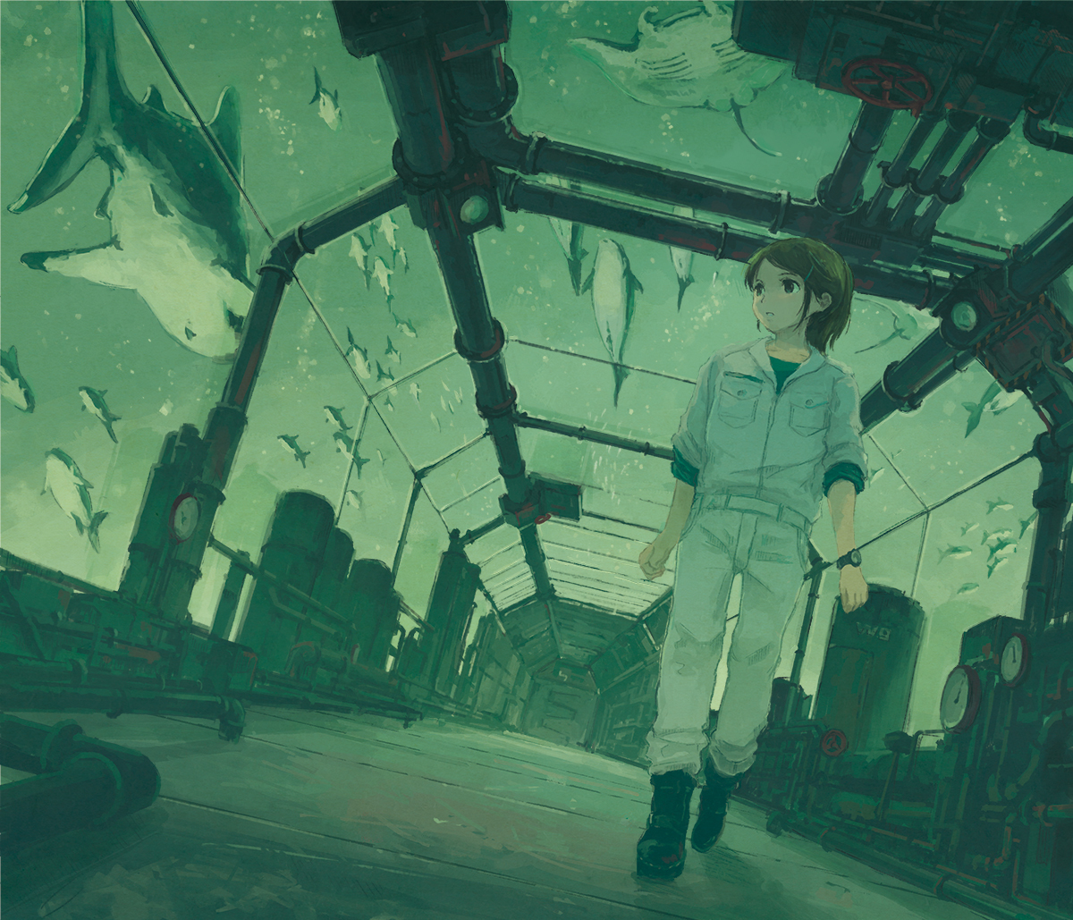 This is a pixiv picture whose title is alive.