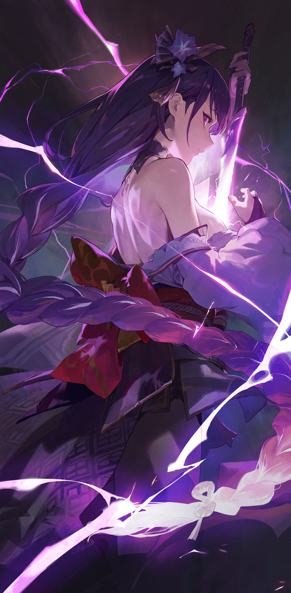 This is a pixiv picture whose title is 12日目,雷電将軍.