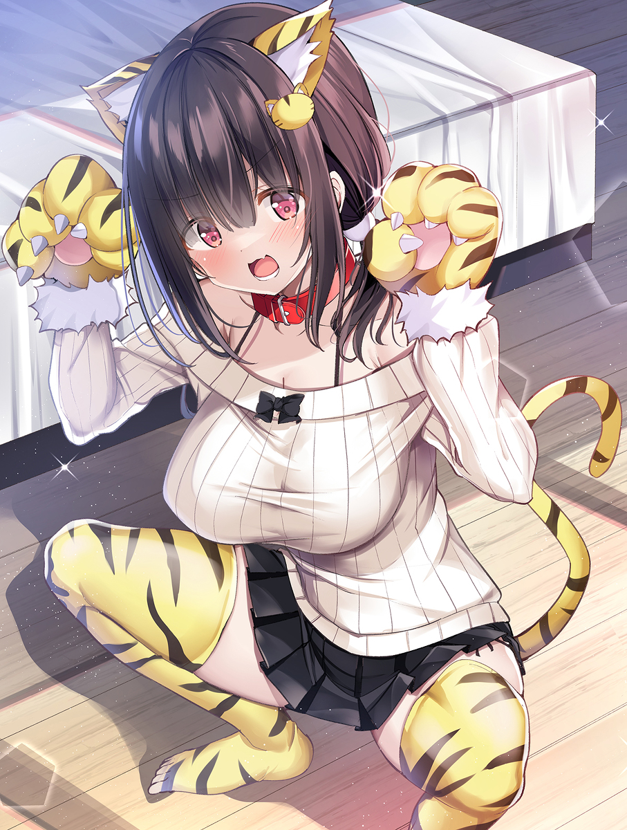 This is a pixiv picture whose title is 🐯たべちゃうぞ♪.
