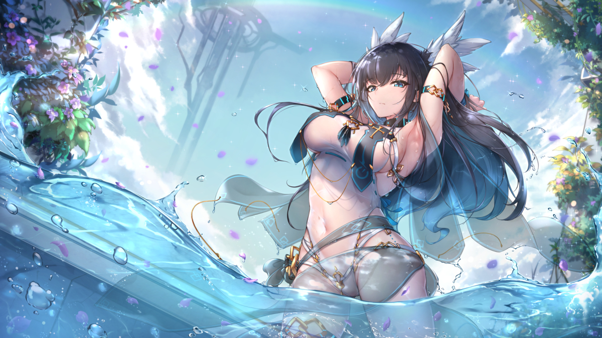 This is a pixiv picture whose title is 涓流ノ洗礼式　その一.