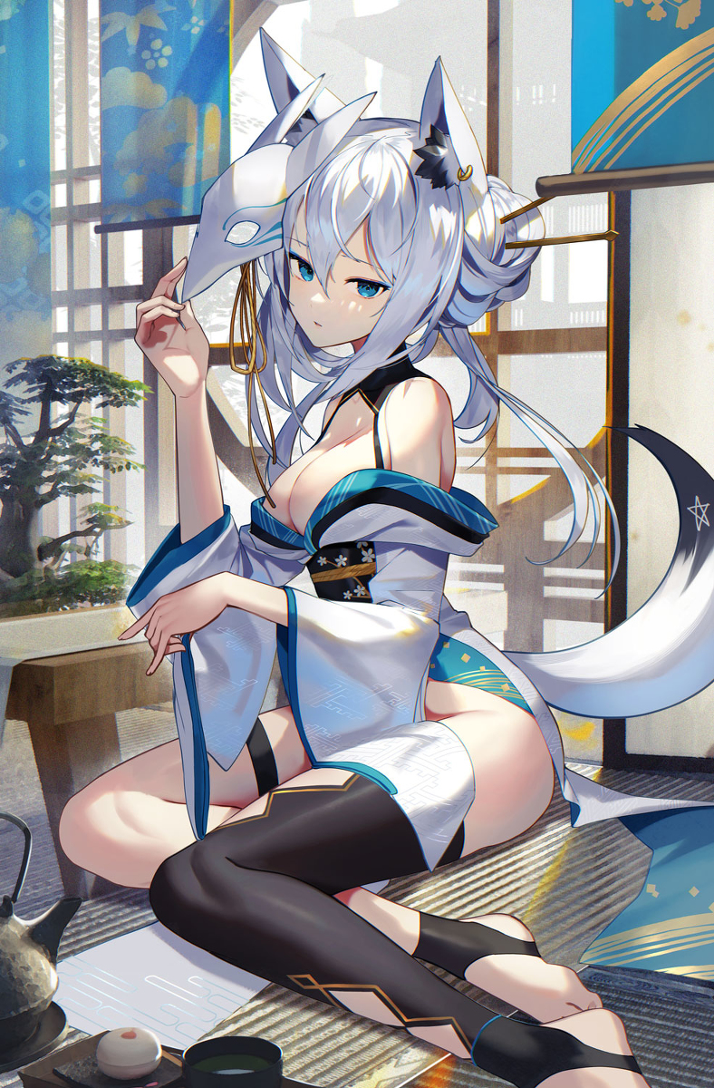 This is a pixiv picture whose title is 和風なフブキ.