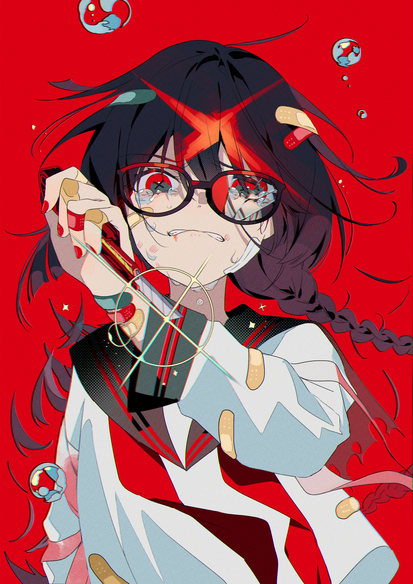 This is a pixiv picture whose title is 二度と触らないで.