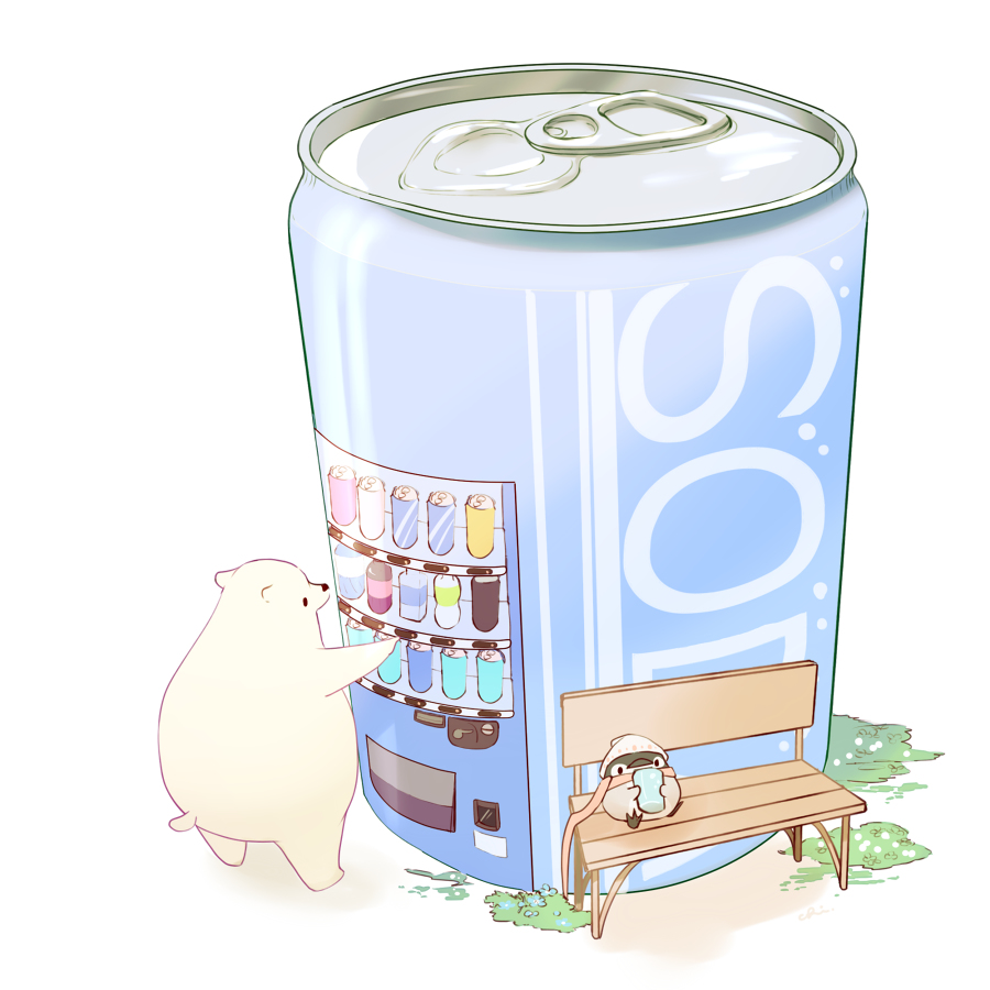 This is a pixiv picture whose title is 自動販売機.