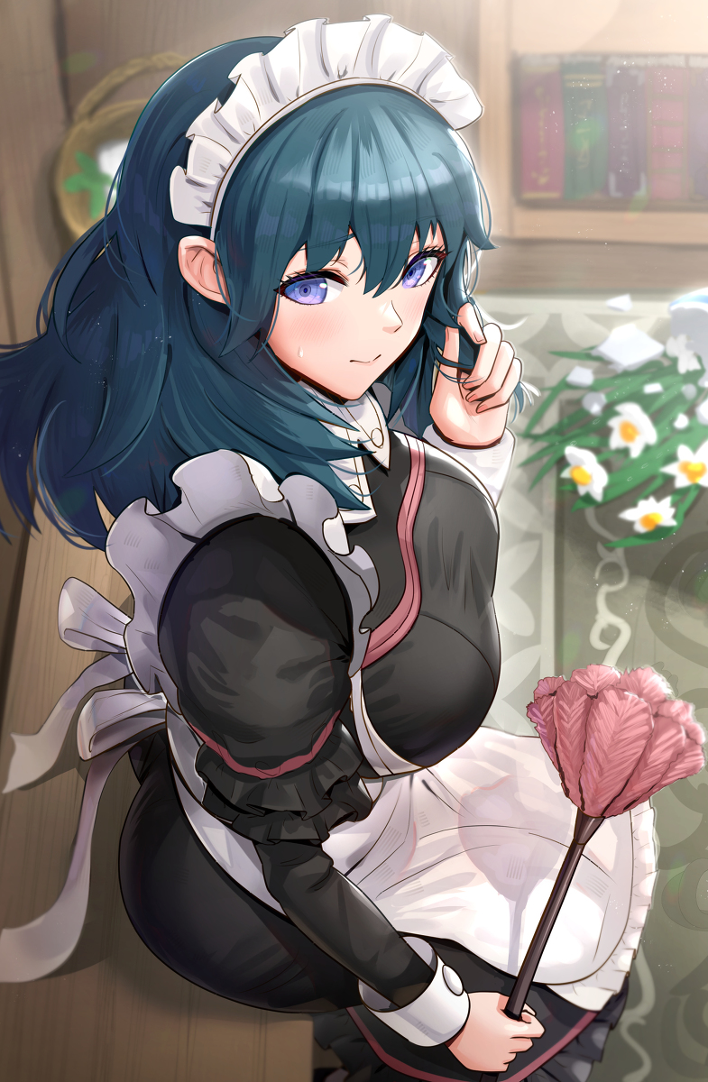 This is a pixiv picture whose title is メイド先生.