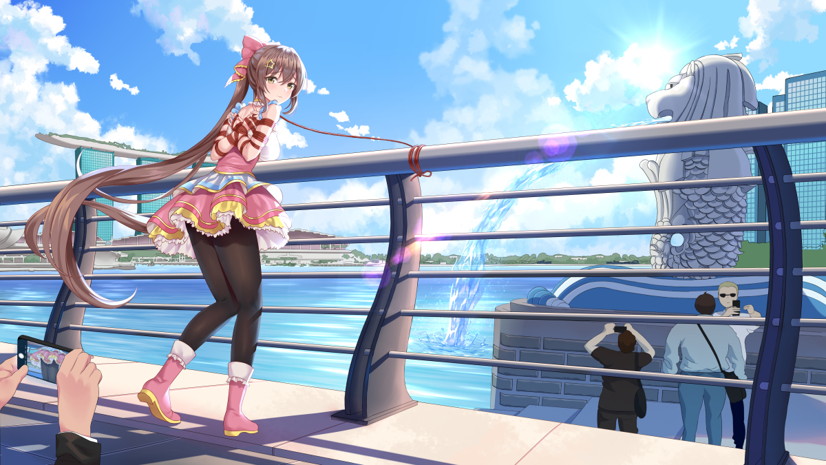 This is a pixiv picture whose title is 五月绑缚（约稿） 新加坡的旅行.