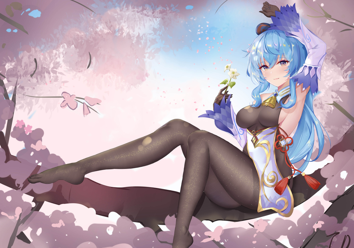 This is a pixiv picture whose title is 甘雨.