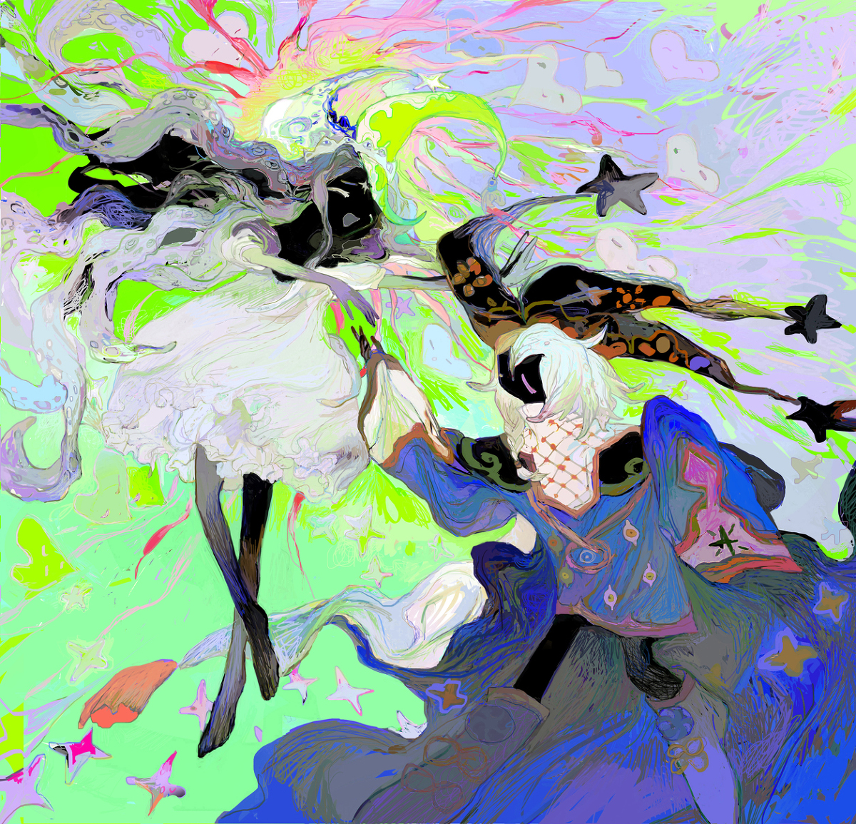 This is a pixiv picture whose title is 爱して爱して.