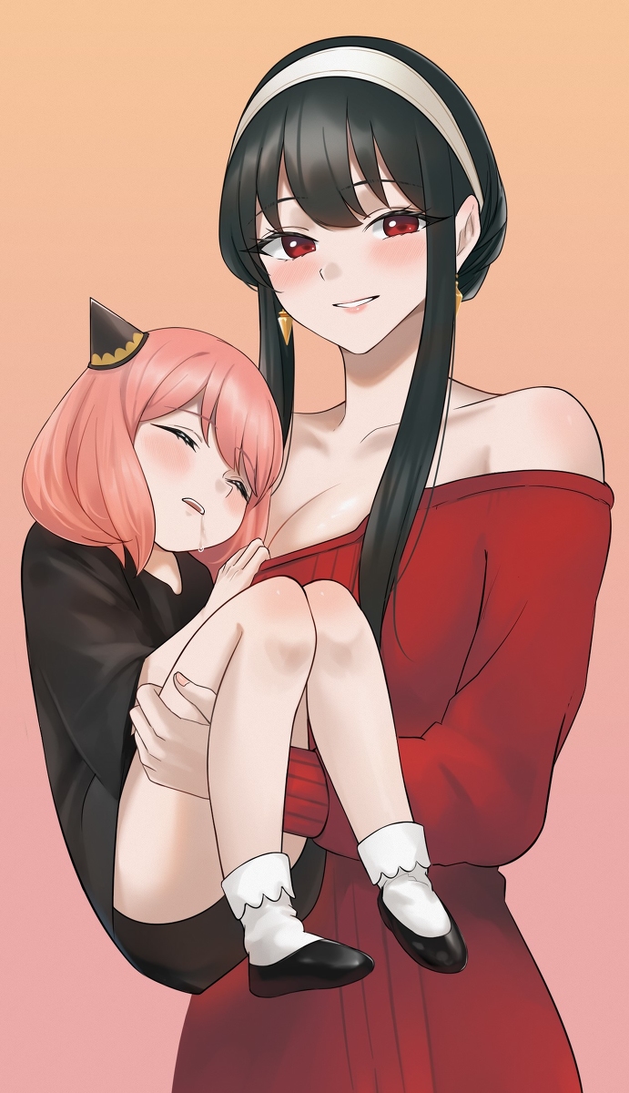 This is a pixiv picture whose title is アーニャとヨルさん.