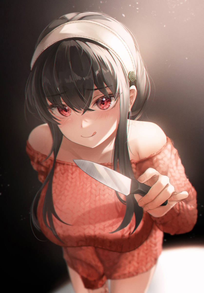 This is a pixiv picture whose title is 🔪:-D.