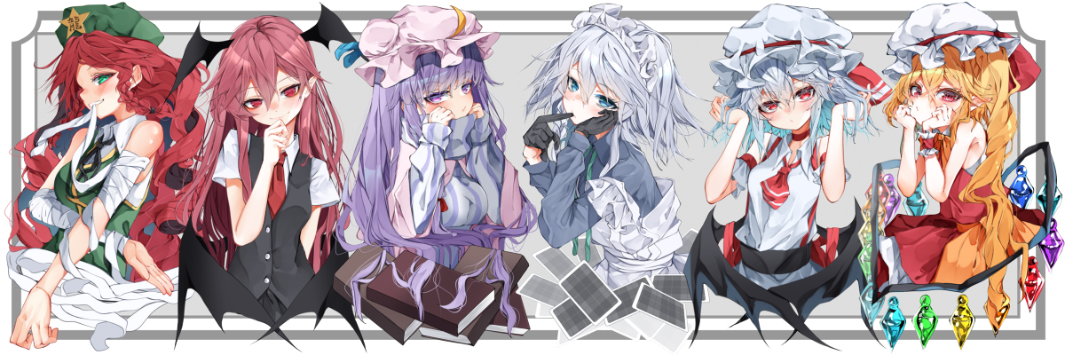 This is a pixiv picture whose title is 紅魔館メンバー.