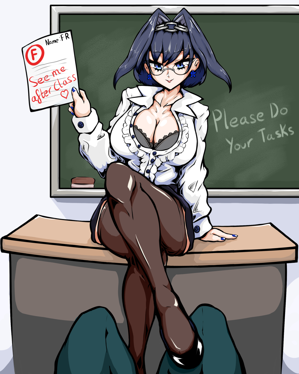 This is a pixiv picture whose title is Teacher Kronii.