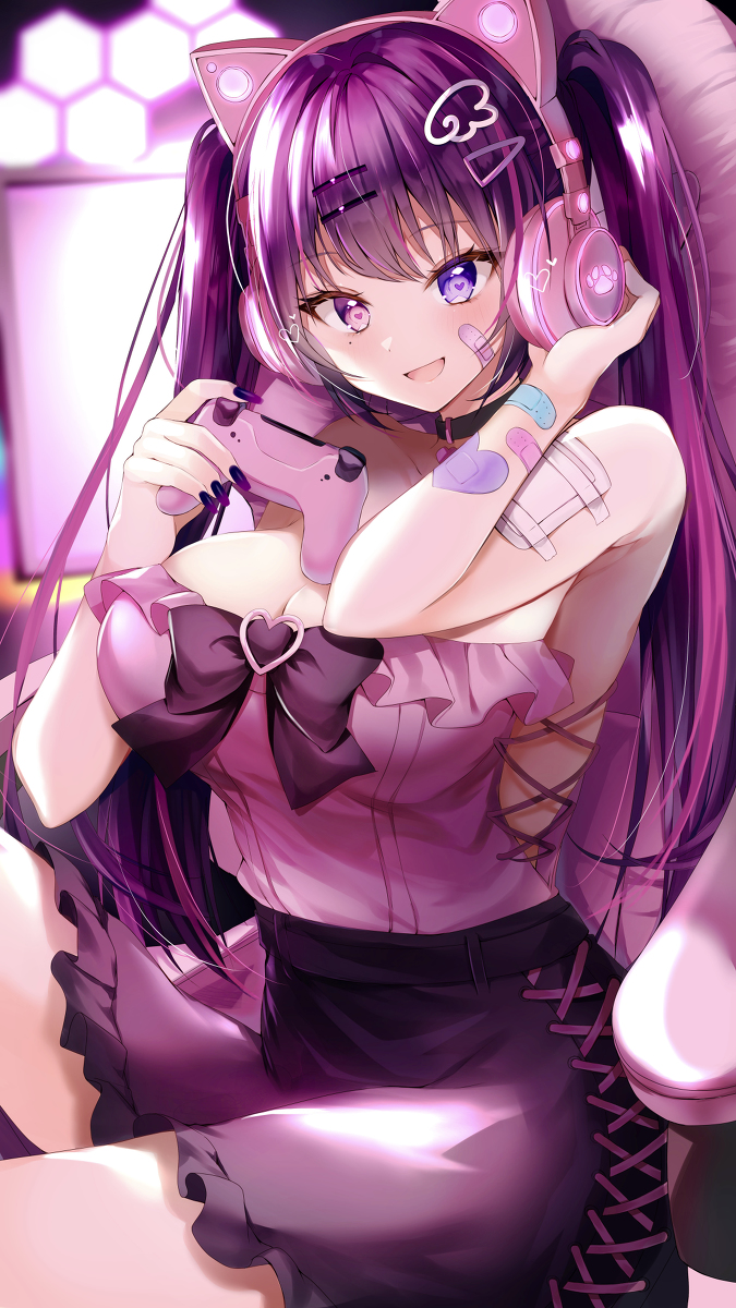 This is a pixiv picture whose title is ゲーマー女子.