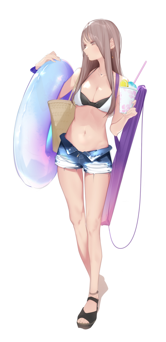 This is a pixiv picture whose title is 夏ギャル.