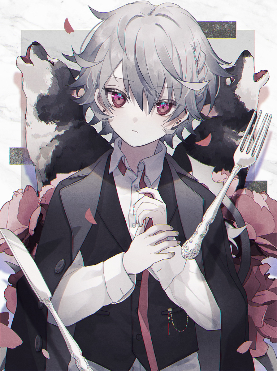 This is a pixiv picture whose title is ケルベロス.