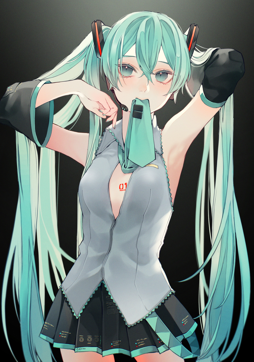 This is a pixiv picture whose title is 初音ミク.