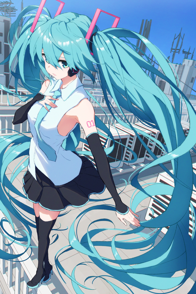 This is a pixiv picture whose title is 初音ミク.