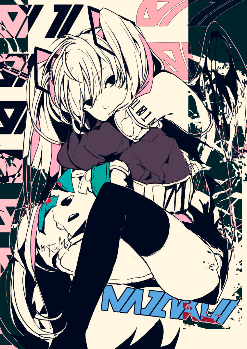 This is a pixiv picture whose title is 初音.