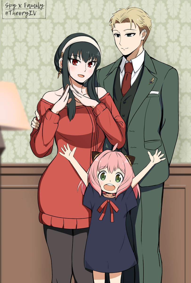 This is a pixiv picture whose title is SPY×FAMILY　家族写真っぽいの.