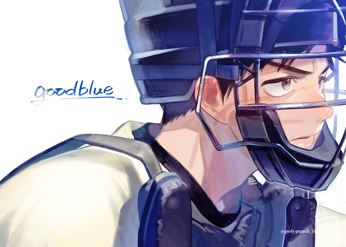 This is a pixiv picture whose title is good blue（振りオンリー展示作品）.