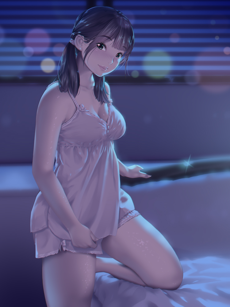 This is a pixiv picture whose title is 夜♥.