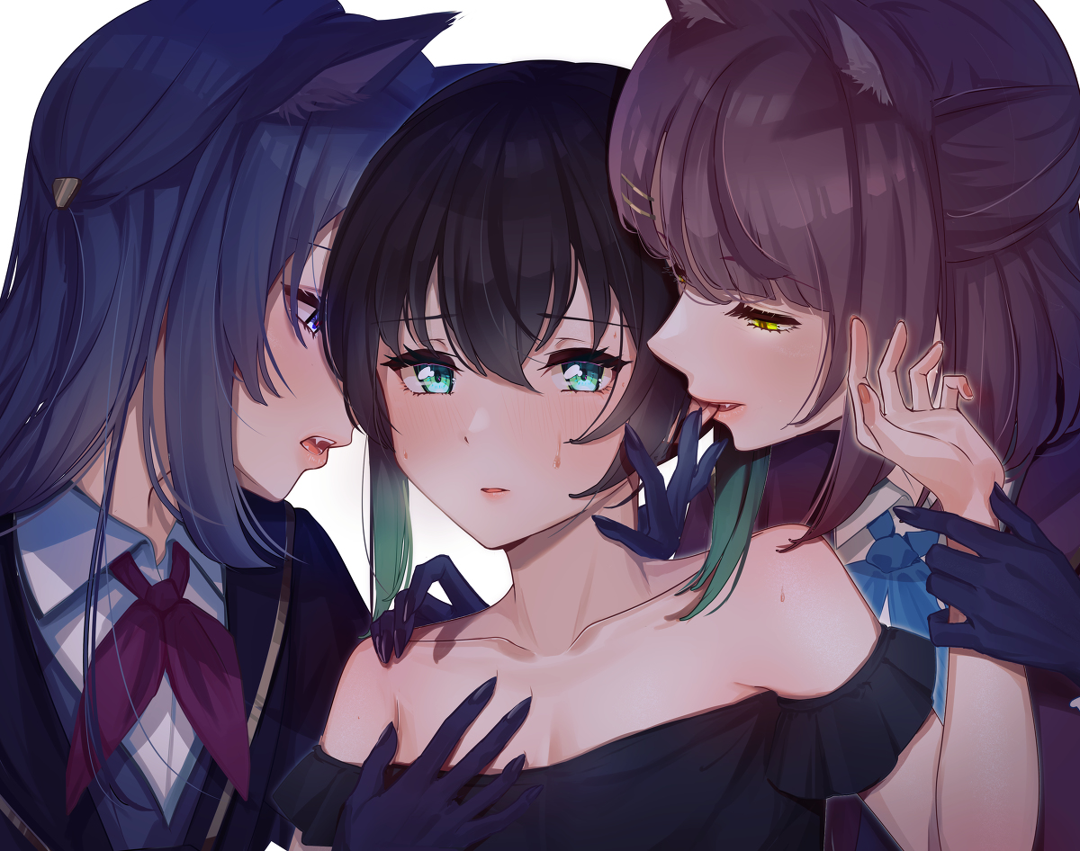 This is a pixiv picture whose title is 狼人x2.