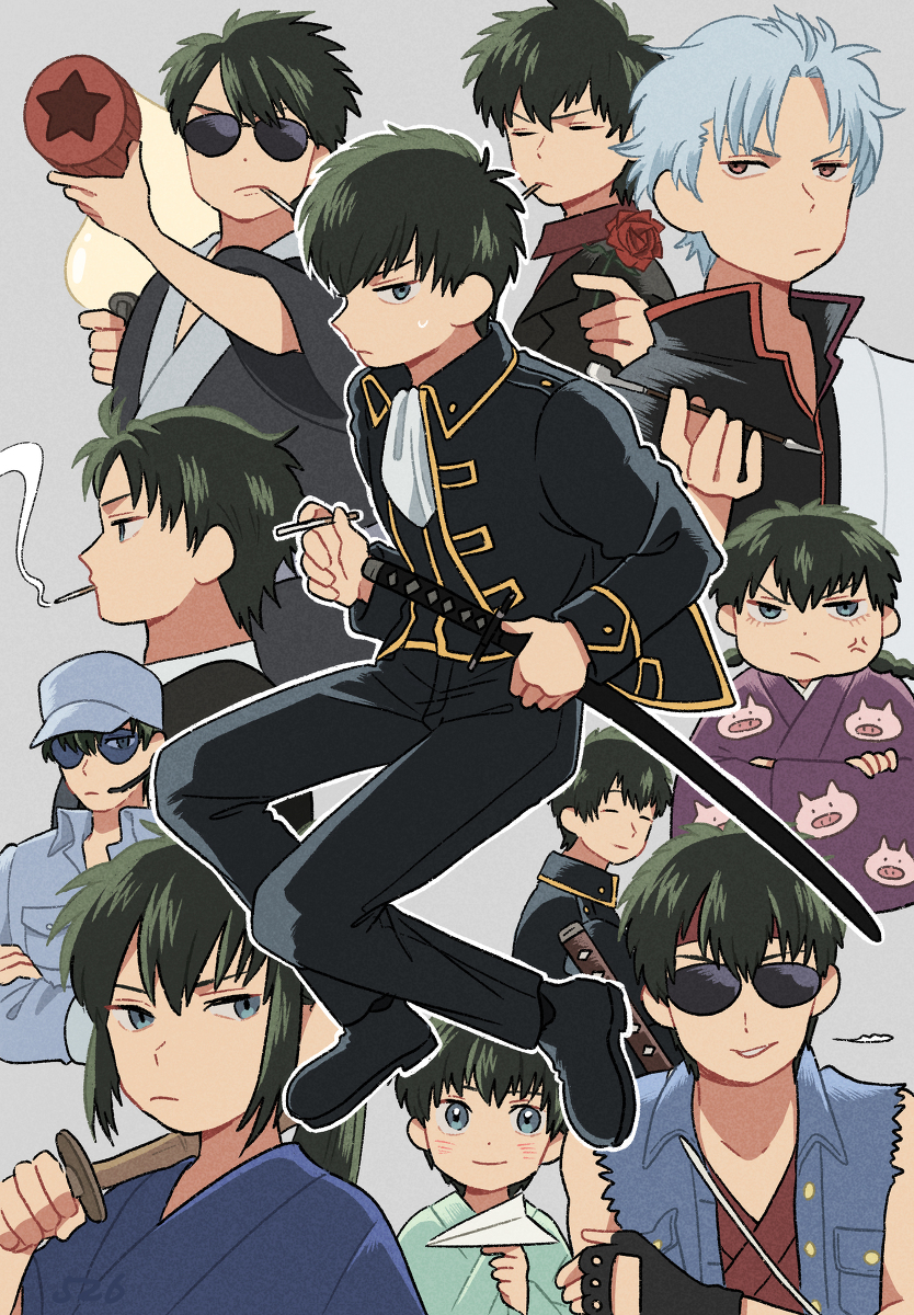 This is a pixiv picture whose title is 土方十四郎誕生祭.