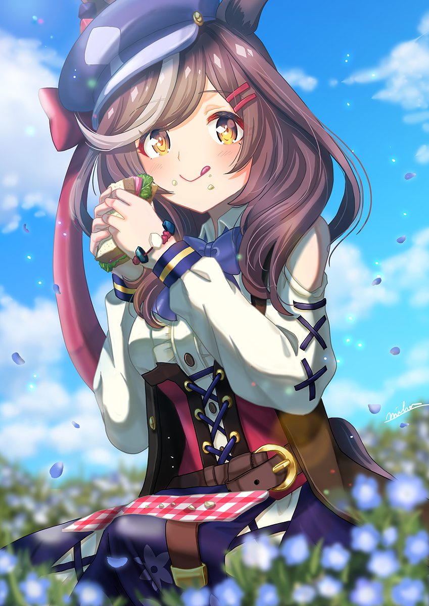 This is a pixiv picture whose title is ウマ娘_マチカネタンホイザと春のピクニック.