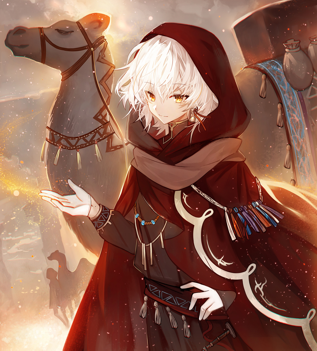 This is a pixiv picture whose title is 黄金国の商人.