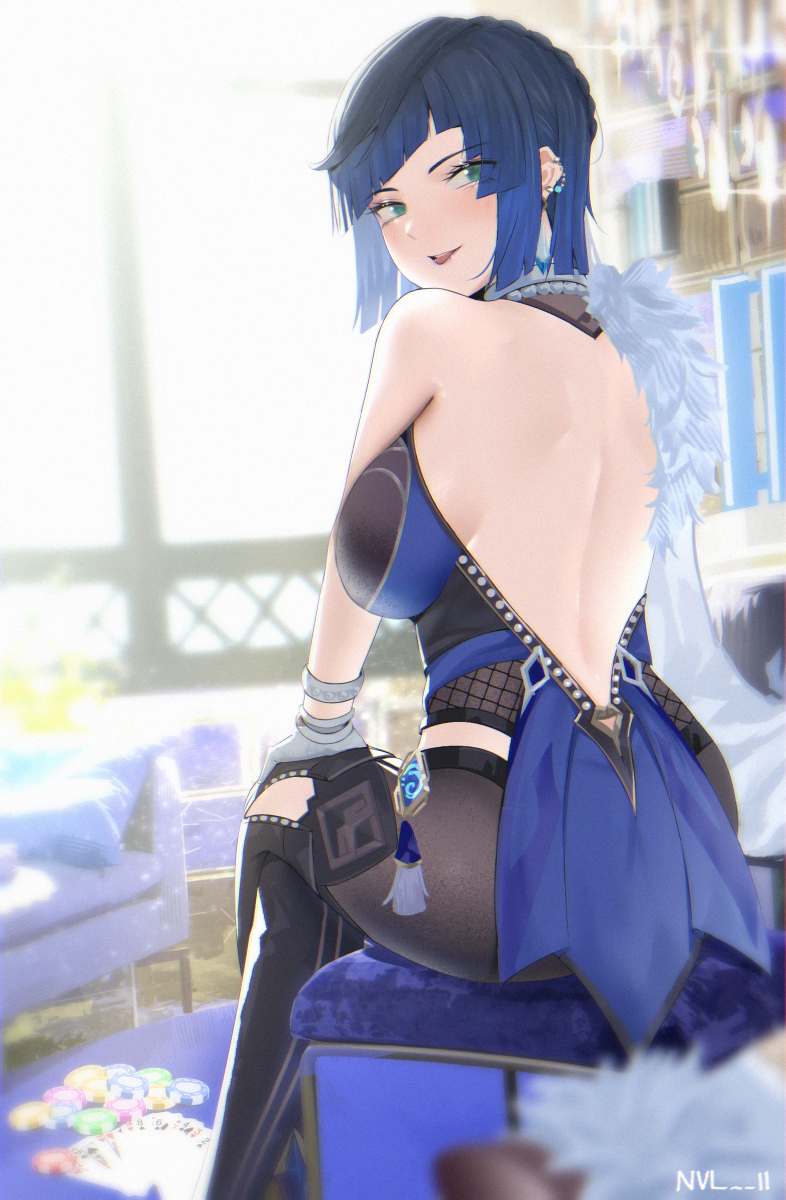 This is a pixiv picture whose title is Yelan.