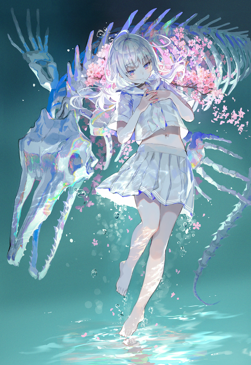 This is a pixiv picture whose title is 6600万年後の春に.