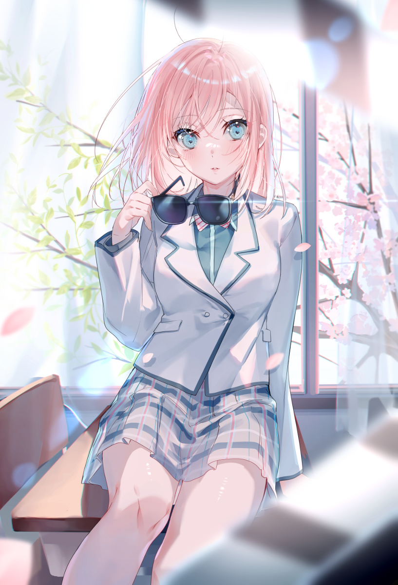 This is a pixiv picture whose title is 隣の席の元アイドル.
