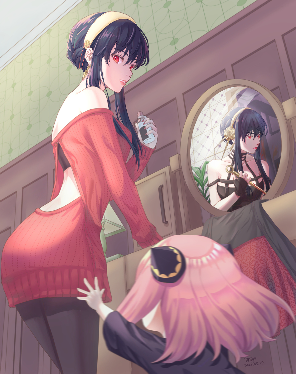 This is a pixiv picture whose title is Black in red, red in black.