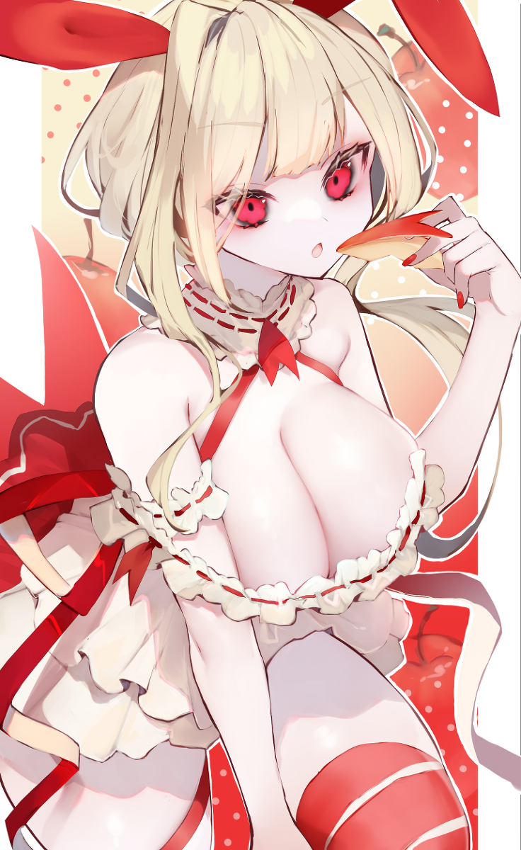 This is a pixiv picture whose title is 🐇🍎.
