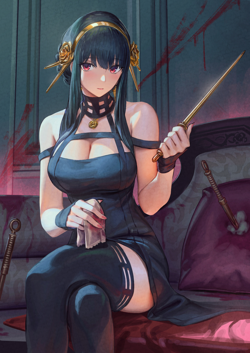 This is a pixiv picture whose title is 「ヨルさん」.
