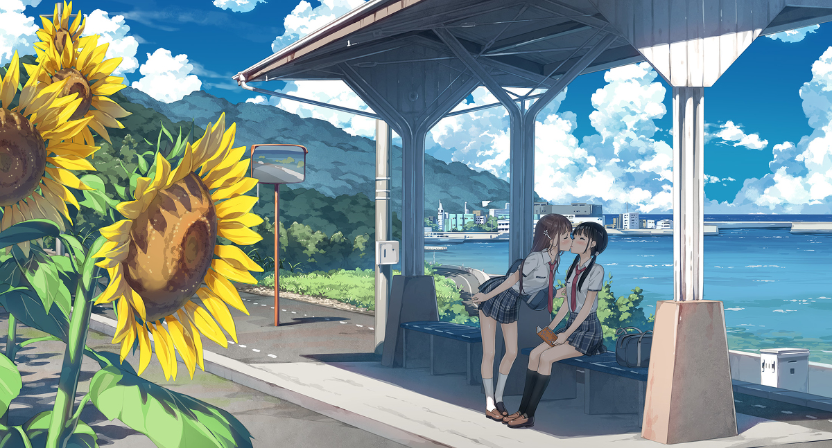 This is a pixiv picture whose title is 秘密の通学.