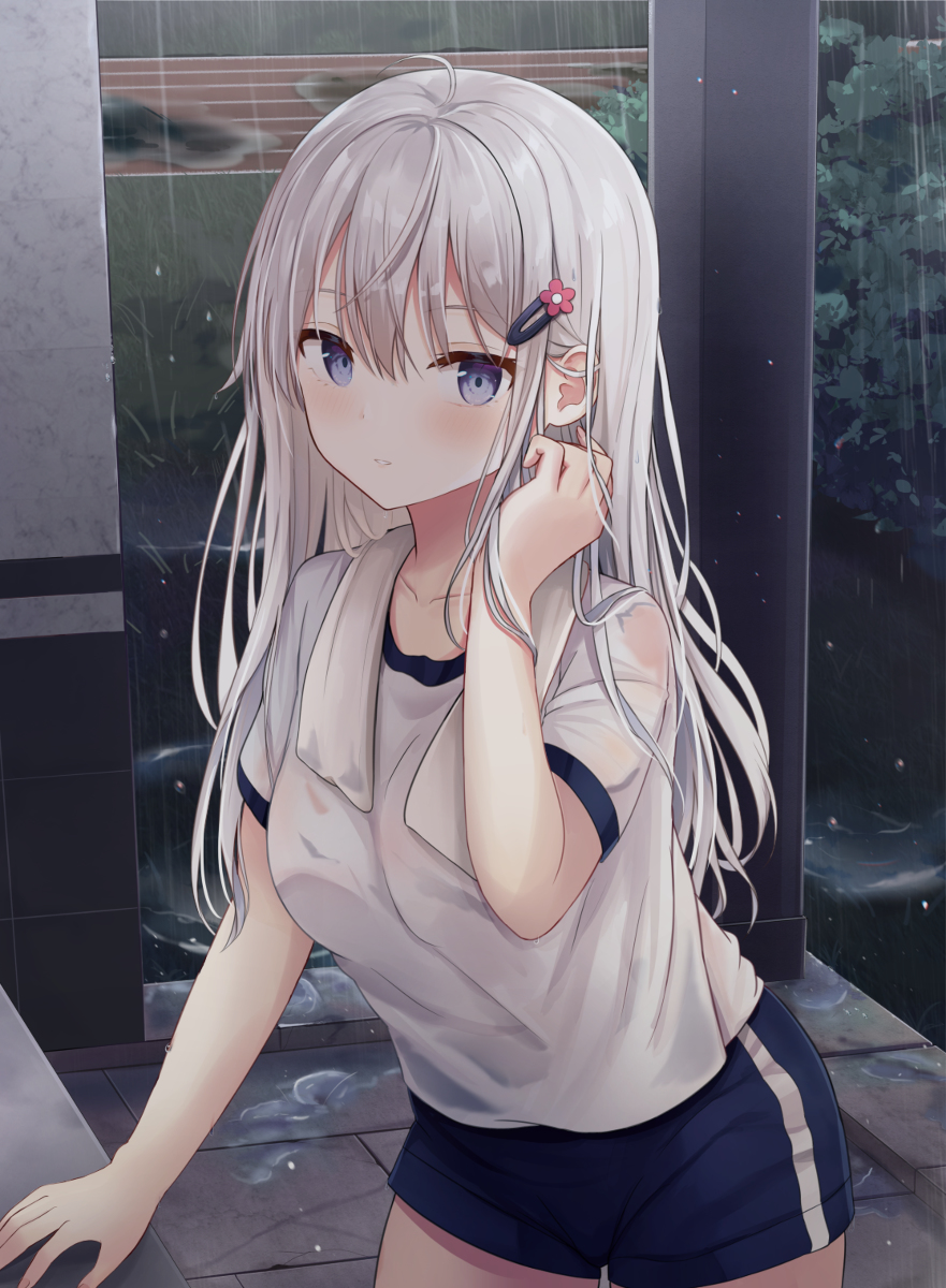 This is a pixiv picture whose title is 驟雨.