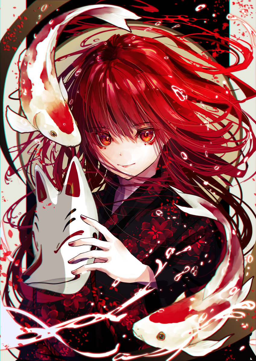 This is a pixiv picture whose title is 和朱 -Wild Red-.