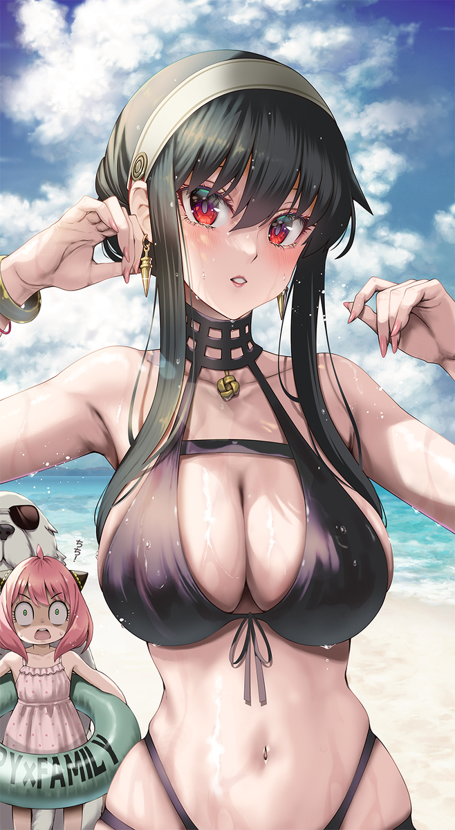 This is a pixiv picture whose title is 水着ヨルさん.