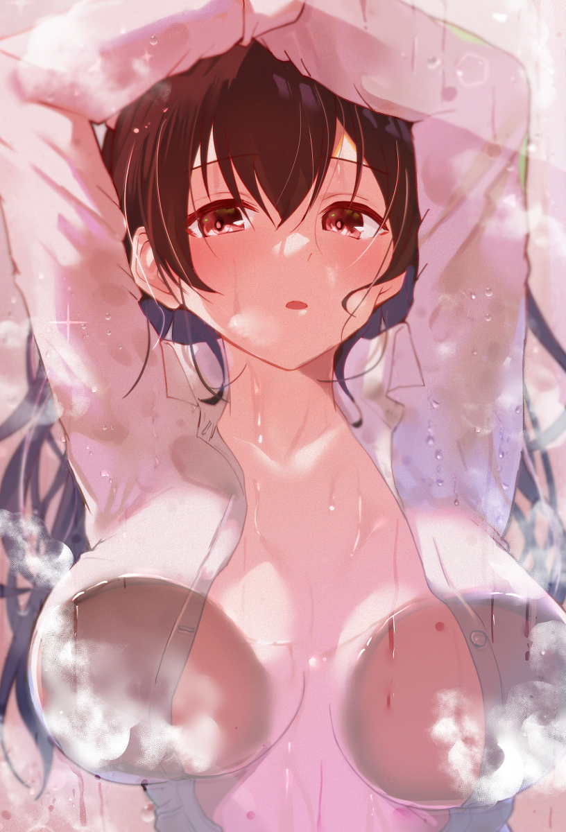 This is a pixiv picture whose title is オリキャラ乳ワイパー.