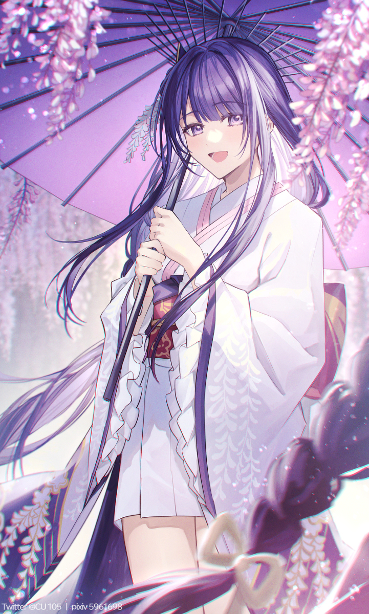 This is a pixiv picture whose title is 雷電眞.