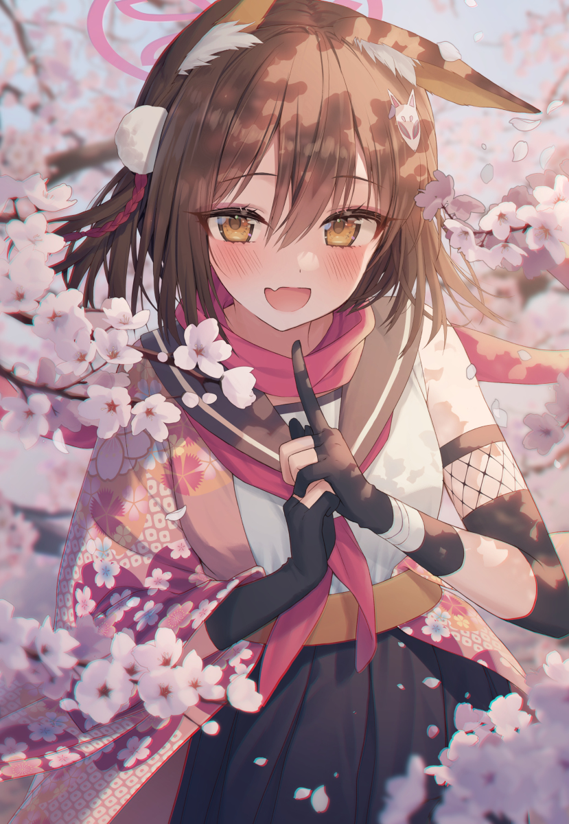 This is a pixiv picture whose title is 🌸🦊🌸.