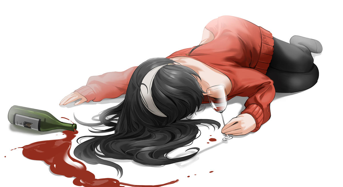 This is a pixiv picture whose title is drunk yor.