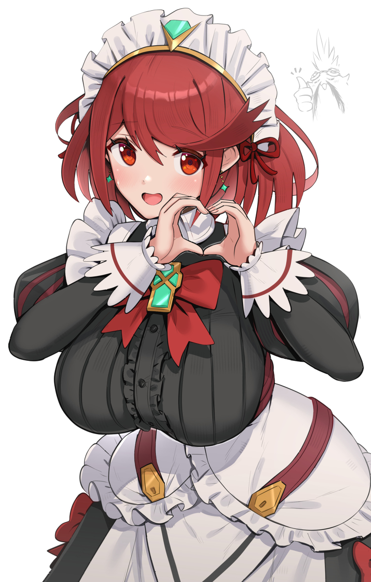 This is a pixiv picture whose title is メイドなホムラ.
